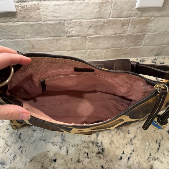 Dooney & Bourke GUC Vintage Giraffe Print Hobo Bag w/Dusty - Picture 5 of 8